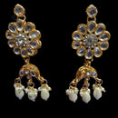 Palak Art Ethnic Glam Pota Kundan And Pearl Dangler Earrings