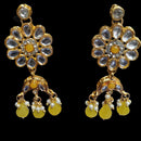 Palak Art Ethnic Glam Pota Kundan And Pearl Dangler Earrings