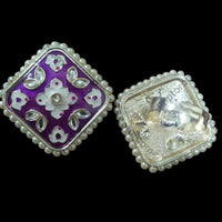 Palak Art Designer Kundan Stone And Meenakari Adjustable Ring