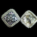 Palak Art Designer Kundan Stone And Meenakari Adjustable Ring 