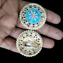 Palak Art Designer Kundan Stone And Meenakari Adjustable Ring