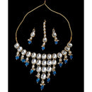 Palak Art Elegant Kundan Stone And Beads Designer Choker Set