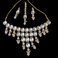 Palak Art Elegant Kundan Stone And Beads Designer Choker Set