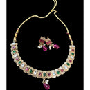 Palak Art Heritage Pota Stone Pearl And Beads Necklace Set - (Pack of 3)