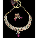 Palak Art Heritage Pota Stone Pearl And Beads Necklace Set - (Pack of 3)