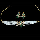 Palak Art Classic Kundan Stone And Pearl Choker Necklace Set - (Pack of 3)