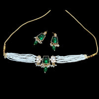 Palak Art Classic Kundan Stone And Pearl Choker Necklace Set - (Pack of 3)