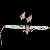 Palak Art Classic Kundan Stone And Pearl Choker Necklace Set - (Pack of 3)