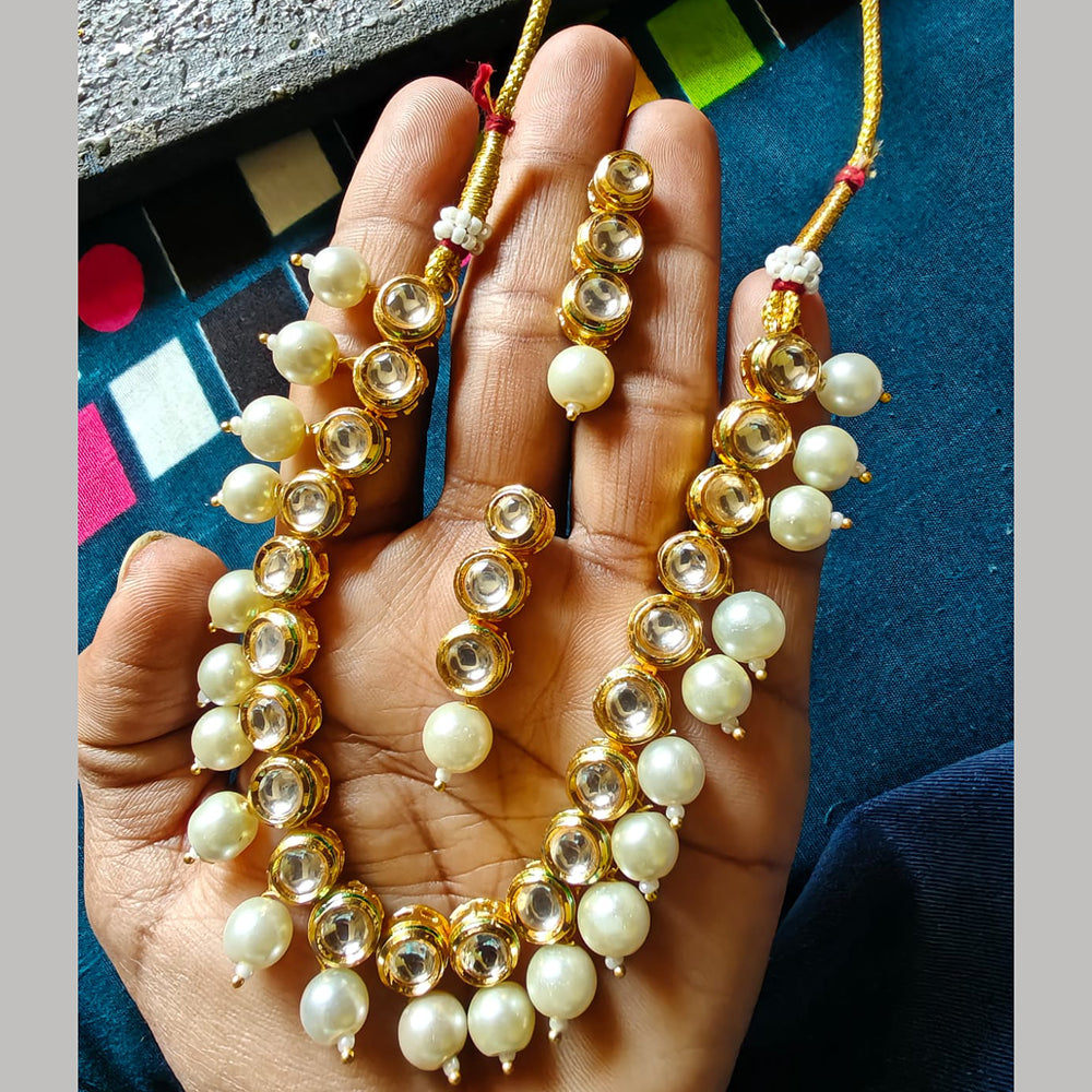 Palak Art Premium Kundan Stone And Beads Necklace Set (Pack of 3)