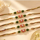 Palak Art Kundan Stone And Pearl Rakhi (Pack of 5)