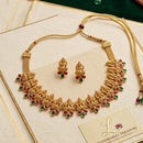 Palak Art Elegant Pota Stone Designer Necklace Set