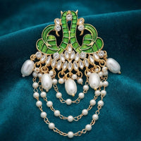 Plak Art Kundan Stone And Pearl Designer Hair Accessories