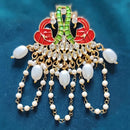Plak Art Kundan Stone And Pearl Designer Hair Accessories