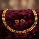 Palak Art Elegant Pota Stone Designer Necklace Set