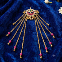 Palak Art Designer Kundan Stone And Pearl Hair Accessories