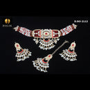 Rudraksh Art Gold Plated Kundan Stone Choker Necklace Set