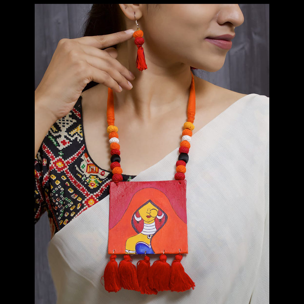 Pakhi Creation Handmade Long Necklace Set