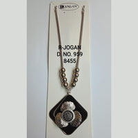 R Jogan Oxidised Plated Assorted Design Long Necklace