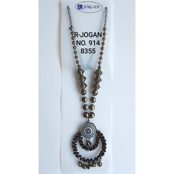 R Jogan Oxidised Plated Assorted Design Long Necklace