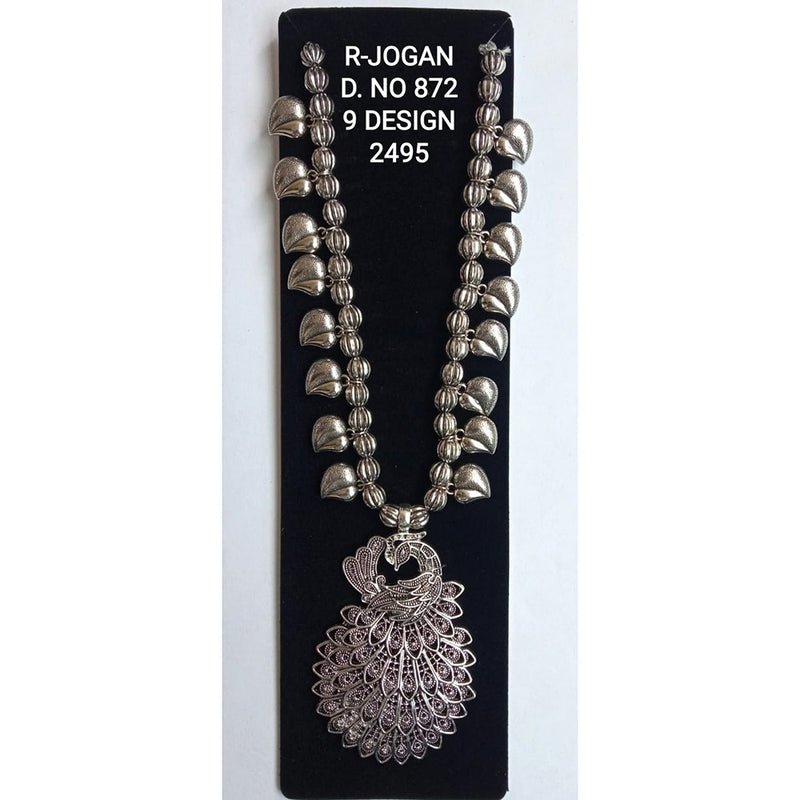 R Jogan Oxidised Plated Assorted Design Long Necklace