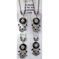 R Jogan Oxidised Plated Assorted Design Long Necklace