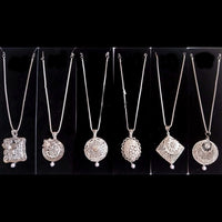 R Jogan Silver Plated Chain Pendant Set  (Assorted Design)