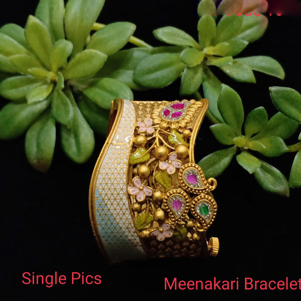 Shubham Creations Gold Plated Meenakari Bracelet
