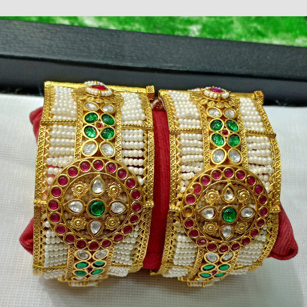 Shubham Creations Gold Plated Bangles Set