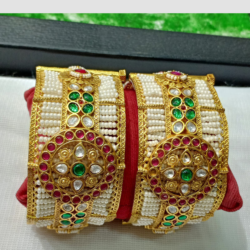 Shubham Creations Gold Plated Bangles Set