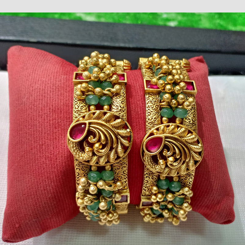 Shubham Creations Gold Plated Bangles Set