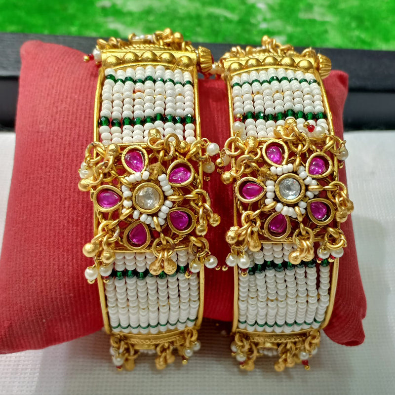 Shubham Creations Gold Plated Bangles Set