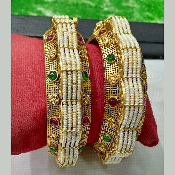 Shubham Creations Gold Plated Bangles Set