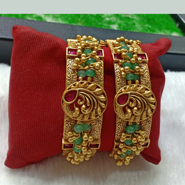 Shubham Creations Gold Plated Bangles Set