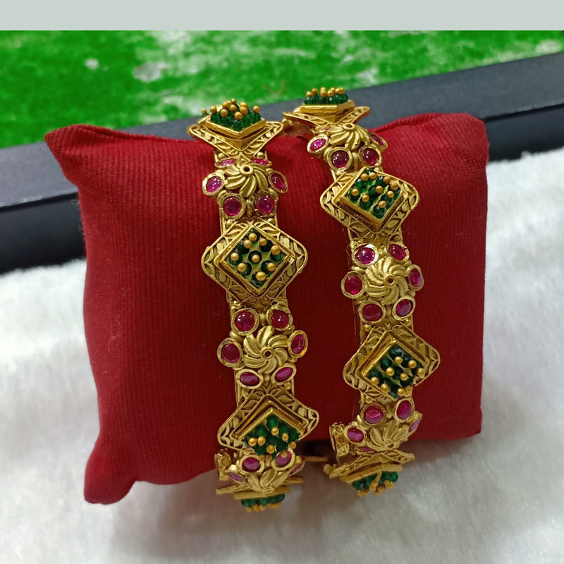 Shubham Creations Gold Plated Bangles Set