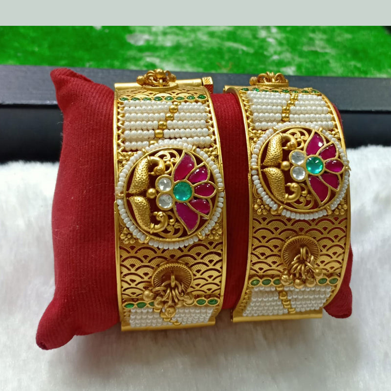 Shubham Creations Gold Plated Bangles Set