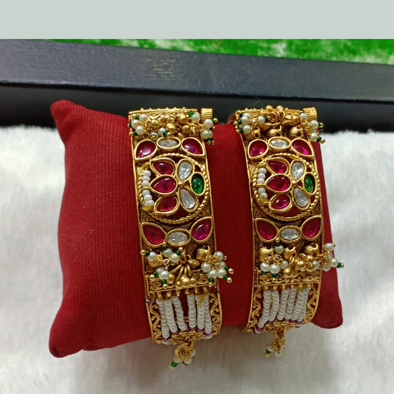 Shubham Creations Gold Plated Bangles Set