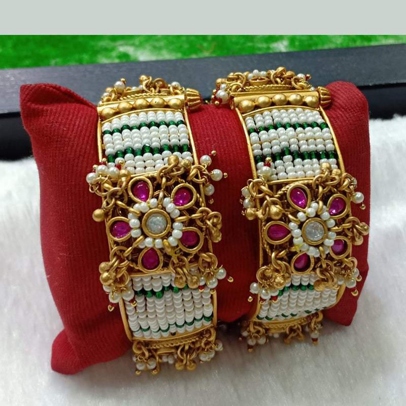 Shubham Creations Gold Plated Bangles Set