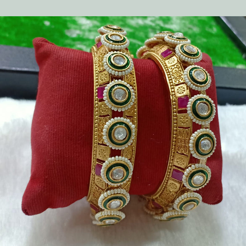 Shubham Creations Gold Plated Bangles Set