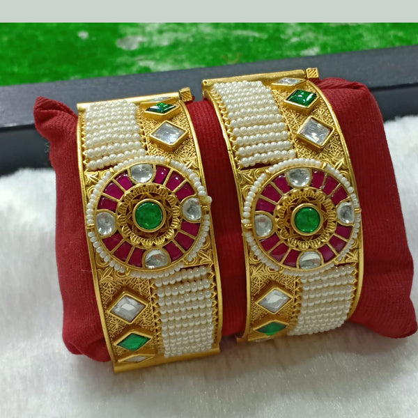 Shubham Creations Gold Plated Bangles Set