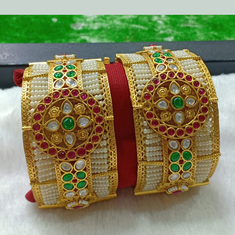 Shubham Creations Gold Plated Bangles Set