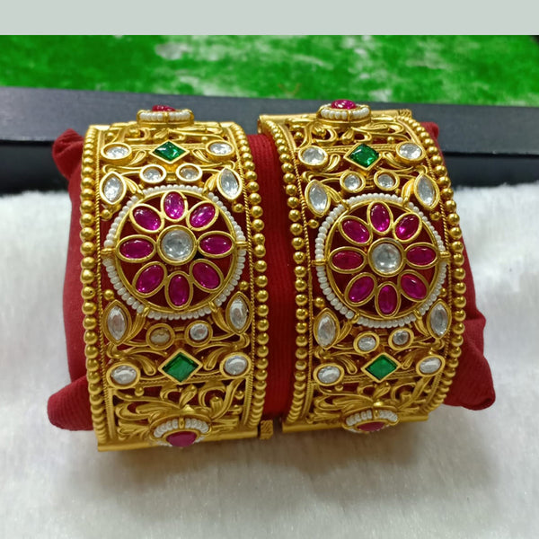 Shubham Creations Gold Plated Bangles Set