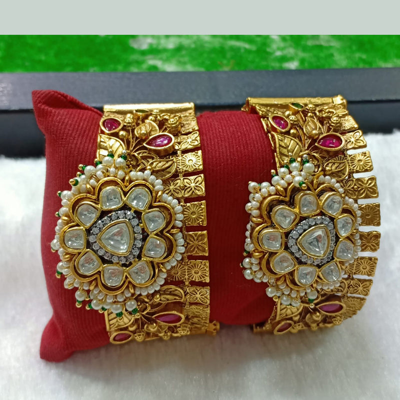 Shubham Creations Gold Plated Bangles Set