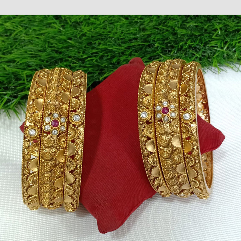 Shubham Creations Gold Plated Bangles Set