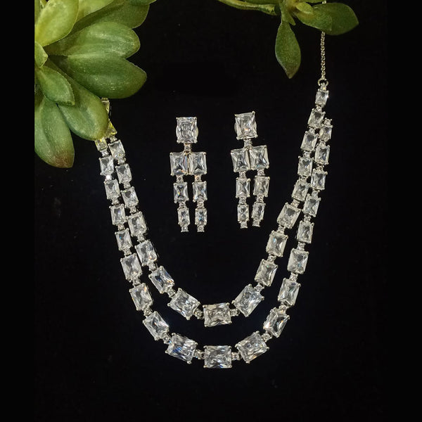 Shubham Creations Silver Plated Necklace Set