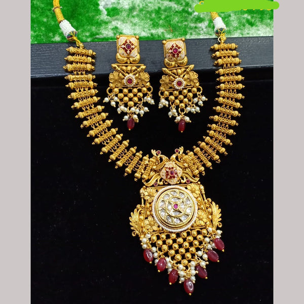 Shubham Creations Copper Gold Nekclace Set