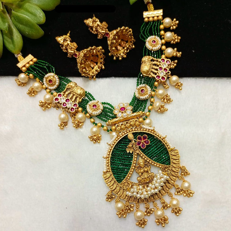 Shubham Creations Copper Gold Nekclace Set