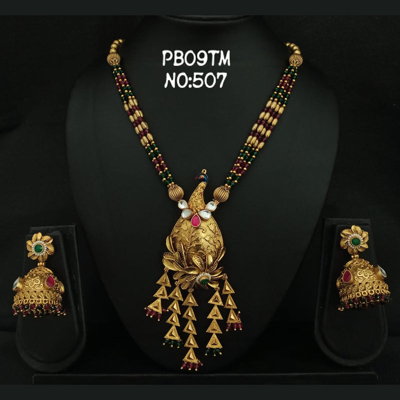 Kala Creation Gold Plated Long Necklace Set