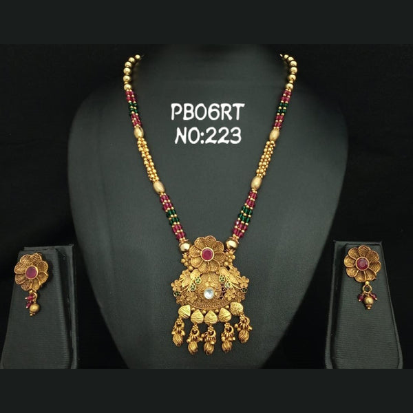 Kala Creation Gold Plated Long Necklace Set