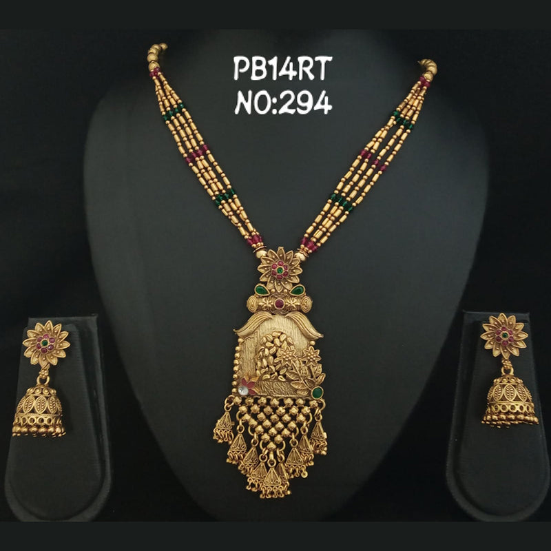 Kala Creation Gold Plated Long Necklace Set