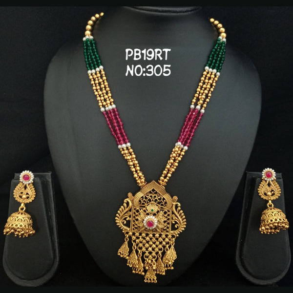 Kala Creation Gold Plated Long Necklace Set